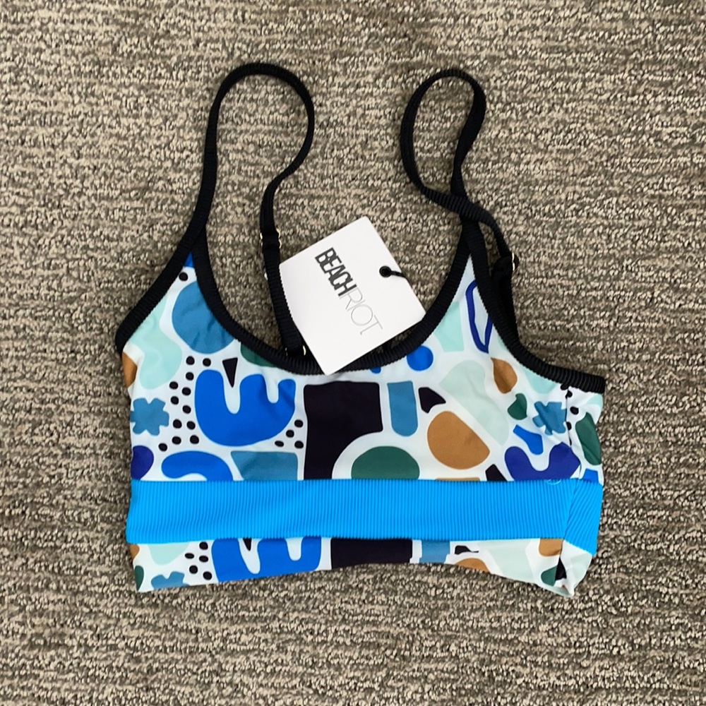 Beach Riot Eva Swim Top - Coll Abstract Shapes